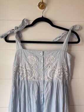 JULIET DUNN London Baby Blue Embroidered Dress Size 0